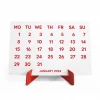 2027 Takvimi, 2027 Masa Takvimi Kırmızı Renk, 2027 Calendar, 2027 Desk Calendar Red Color