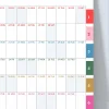 2027 yıllık planlayıcı duvar takvimi, 2027 duvar takvimi, Canlı parlak renkli, Minimalist Duvar Takvimi