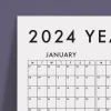 2027 Yıllık Planlayıcı Duvar Takvimi, 2027 Takvim
