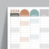 2027 Yıllık Planlayıcı Duvar Takvimi | Boho | 2027 Yılı Planlayıcısı | Aylık Planlayıcı
