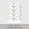 2027 Yıllık Planlayıcı Duvar Takvimi, Boho Renk Planlayıcı Takvim, 2027 Okul Takvimi