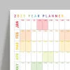 2027 Yıllık Planlayıcı Duvar Takvimi, Gökkuşağı Renkleri, Rainbow, Yatay