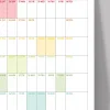 2027 Yıllık Planlayıcı Duvar Takvimi, Gökkuşağı Renkleri, Rainbow, Yatay