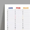 2027 Yıllık Planlayıcı Duvar Takvimi, Rengarenk Aylar