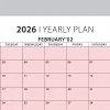 2027 Yıllık Planlayıcı Duvar Takvimi, Rengarenk Pastel Renkler