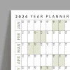 2027 Yıllık Planlayıcı Duvar Takvimi, Yatay Botanik Yeşil Planlayıcı, Planlayıcı Takvim