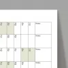 2027 Yıllık Planlayıcı Duvar Takvimi, Yatay Botanik Yeşil Planlayıcı, Planlayıcı Takvim