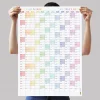 2025 Yıllık Planlayıcı Duvar Takvimi, Gökkuşağı Renkleri, Rainbow, Dikey