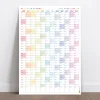 2025 Yıllık Planlayıcı Duvar Takvimi, Gökkuşağı Renkleri, Rainbow, Dikey