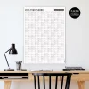 2025 Yıllık Planlayıcı Duvar Takvimi, Aylık Planlayıcı Aile Takvimi, Siyah Beyaz Takvim