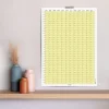 2025 Yıllık Takvim Planlayıcı, Planlayıcı Duvar Takvimi, Pastel Sarı Renk