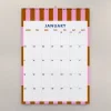 Eylül 2026 - Ağustos 2027 Retro Akademik Duvar Takvimi | Aylık Planlayıcı | Geometrik Minimalist Takvim