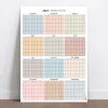 Amerikan Standardı 2025 Yıllık Planlayıcı Duvar Takvimi, Boho Renkler