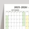 Amerikan Standardı 2026-2027 Akademik Duvar Takvimi, Eylül Başlangıçlı Takvim, Pazar Günü Başlangıçlı, Akademik Planlayıcı Takvim, Akademik Yılı Takvimi, Sunday Start 2026-2027 Academic Wall Calendar, Academic Wall Planner, September Start Calendar, United