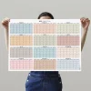 Amerikan Standardı 2026 Yıllık Planlayıcı Duvar Takvimi, Boho Renkler, 2026 Takvimi