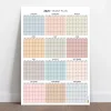 Amerikan Standardı 2026 Yıllık Planlayıcı Duvar Takvimi, Boho Renkler