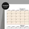Amerikan Standardı 2026 Yıllık Planlayıcı Takvim, Pazar Başlangıç 2026 Takvim
