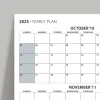 Amerikan Standardı Takvim, Üç Aylık Planlayıcı 2025 Duvar Takvimi, Ekim - Aralık 2025, 90 Günlük Planlama, Yılın Dördüncü Çeyreği Takvimi, Gri Takvim, Pazar Günü Başlangıçlı Takvim - 50x70cm