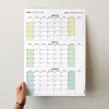 Amerikan Standardı Takvim, Üç Aylık Planlayıcı 2025 Duvar Takvimi, Nisan - Haziran 2025, 90 Günlük Planlama, Yılın İkinci Çeyreği Takvimi, Yeşil Takvim, Pazar Günü Başlangıçlı Takvim - 35x50cm