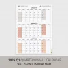 Amerikan Standardı Takvim, Üç Aylık Planlayıcı 2026 Duvar Takvimi, Ocak - Mart 2026, 90 Günlük Planlama, Yılın Birinci Çeyreği Takvimi, Kahverengi, Pazar Günü Başlangıçlı Takvim - 70x100cm