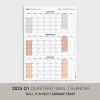 Amerikan Standardı Takvim, Üç Aylık Planlayıcı 2026 Duvar Takvimi, Ocak - Mart 2026, 90 Günlük Planlama, Yılın Birinci Çeyreği Takvimi, Kahverengi, Pazar Günü Başlangıçlı Takvim - 35x50cm