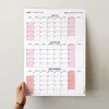 Amerikan Standardı Takvim, Üç Aylık Planlayıcı 2026 Duvar Takvimi, Temmuz - Eylül 2026, 90 Günlük Planlama, Yılın Üçüncü Çeyreği Takvimi, Pembe Takvim, Pazar Günü Başlangıçlı Takvim - 50x70cm