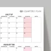 Amerikan Standardı Takvim, Üç Aylık Planlayıcı 2026 Duvar Takvimi, Temmuz - Eylül 2026, 90 Günlük Planlama, Yılın Üçüncü Çeyreği Takvimi, Pembe Takvim, Pazar Günü Başlangıçlı Takvim - 50x70cm
