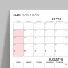 Amerikan Standardı Takvim, Üç Aylık Planlayıcı 2027 Duvar Takvimi, Temmuz - Eylül 2027, 90 Günlük Planlama, Yılın Üçüncü Çeyreği Takvimi, Pembe Takvim, Pazar Günü Başlangıçlı Takvim - 35x50cm