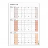 Amerikan Standardı Tarihsiz Üç Aylık Duvar Takvimi Seti, Pazar Günü Başlagıç, Üç Aylık Duvar Planlayıcısı - 35x50cm
