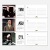 Atatürk Fotoğraflı Masa Takvimi - 2027 Takvimi Siyah