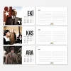 Atatürk Renkli Fotoğraflı 2026 Masa Takvimi Kraft Yatay Form