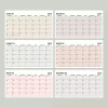 Boho Renk Aylık Planlama Masa Takvimi, 2026 Takvim, Minimalist Fonksiyonel Takvim - Kırmızı Renk