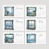 Deniz Manzaralı 2026 Masa Takvimi, Denize Açılan Pencereler Masa Takvimi, Okyanus Manzaralı Takvim, Window Ocean 2026 Desk Calendar