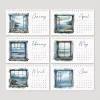 Deniz Manzaralı 2027 Masa Takvimi, Denize Açılan Pencereler Masa Takvimi, Okyanus Manzaralı Takvim, Window Ocean 2027 Desk Calendar