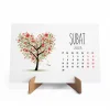 Dört Mevsim Ağaçlı Takvim, 2025 Masa Takvimi, İlkbahar Yaz Sonbahar Kış Ağaç Resimli Takvim