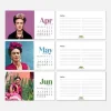 Frida Kahlo Masa Takvimi - 2026 Takvimi - Siyah Renk