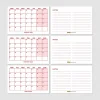 Kırmızı Renkli Aylık Planlama 2027 Takvim, 2027 Masa Takvimi, Red Color Monthly Planner Calendar