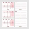 Kırmızı Renkli Aylık Planlama 2027 Takvim, 2027 Masa Takvimi, Red Color Monthly Planner Calendar