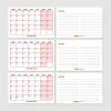 Kırmızı Renkli Aylık Planlama 2027 Takvim, 2027 Masa Takvimi, Red Color Monthly Planner Calendar