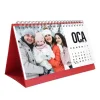 Kişiye Özel Fotoğraflı Takvim 2025 Masa Takvimi Kırmızı
