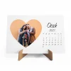 Kişiye Özel Fotoğraflı Takvim, 2026 Masa Takvimi, Kalpli Fotoğraflı