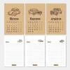 Klasik Arabalar Haftalık Planlamalı 2027 Masa Takvimi Kraft Kırmızı