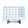 Mavi Renkli Aylık Planlama 2026 Takvim, 2026 Masa Takvimi, Blue Color Monthly Planner Calendar