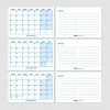 Mavi Renkli Aylık Planlama 2026 Takvim, 2026 Masa Takvimi, Blue Color Monthly Planner Calendar