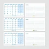 Mavi Renkli Aylık Planlama 2027 Takvim, 2027 Masa Takvimi, Blue Color Monthly Planner Calendar
