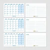 Mavi Renkli Aylık Planlama 2027 Takvim, 2027 Masa Takvimi, Blue Color Monthly Planner Calendar