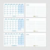 Mavi Renkli Aylık Planlama 2027 Takvim, 2027 Masa Takvimi, Blue Color Monthly Planner Calendar