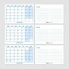 Mavi Renkli Aylık Planlama 2027 Takvim, 2027 Masa Takvimi, Blue Color Monthly Planner Calendar