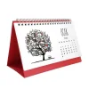 Mevsim Ağaçlı Takvim 2025 Masa Takvimi Kırmızı