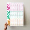 Rengarenk Duvar Takvimi, ikinci Çeyrek 90 Günlük Takvim, 90 Günlük Plan, Yıllık Duvar Planlayıcı, Yılın ikinci çeyreği Takvimi - 50x70cm